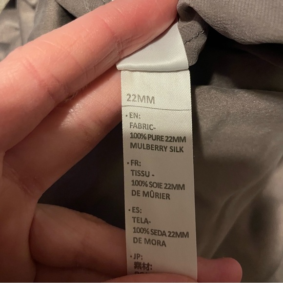 Lily Silk Gray Slip Skirt - Picture 5 of 6